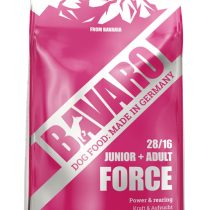 Bavaro_Force_Frontal_mit-Schatten BAVARO FORCE ukusna, cjelovita hrana za mlade i odrasle pse svih pasmina koji trebaju mnogo energije. Hrana pruža energiju za naporaniji rad i izdržljivost. Dragocjene masne kiseline u sastavu hrane potiču rast dlake i zdravu kožu. Prirodna vlakna pomažu regulaciji probave.