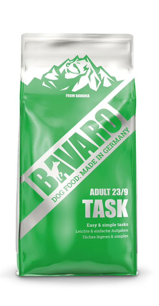 Bavaro_Task_Frontal_mit-Schatten BAVARO TASK 23/9 najbolji je izbor za radne pse koji podnose lagane i jednostavne radne zadatke. Povoljna kupnja većeg pakiranja od 18 kg.