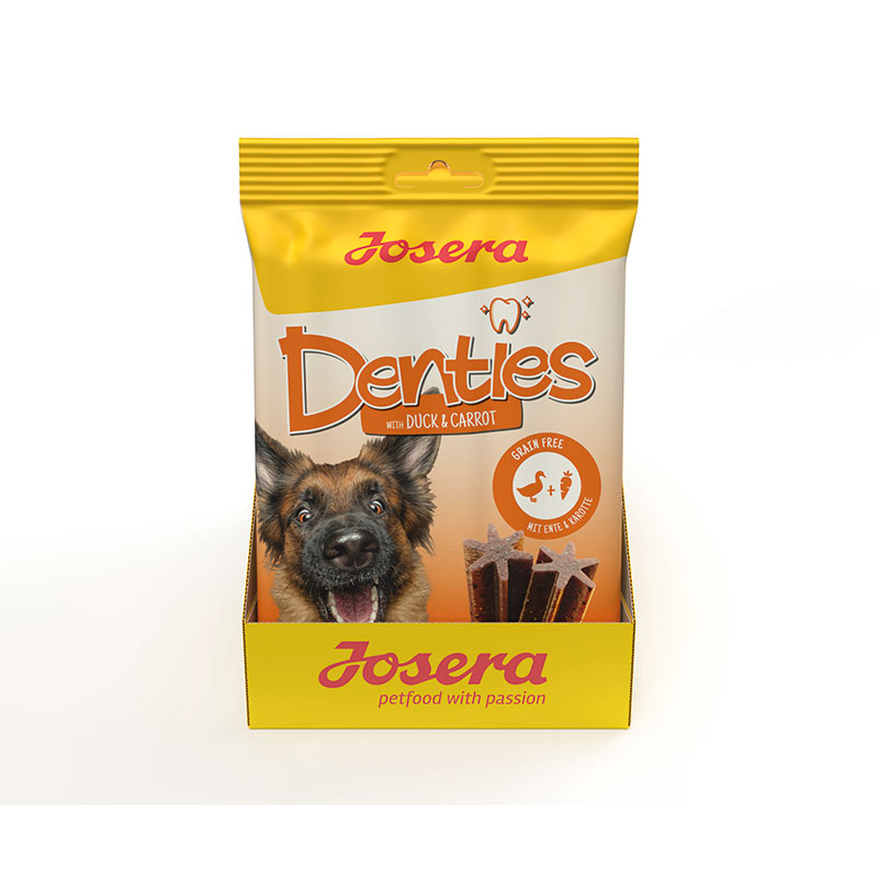4032254773788_Hund_Josera_Denties_DuckCarrot_13x180g_frontal Dentalni štapići Josera Denties za pse s okusom patke i mrkve