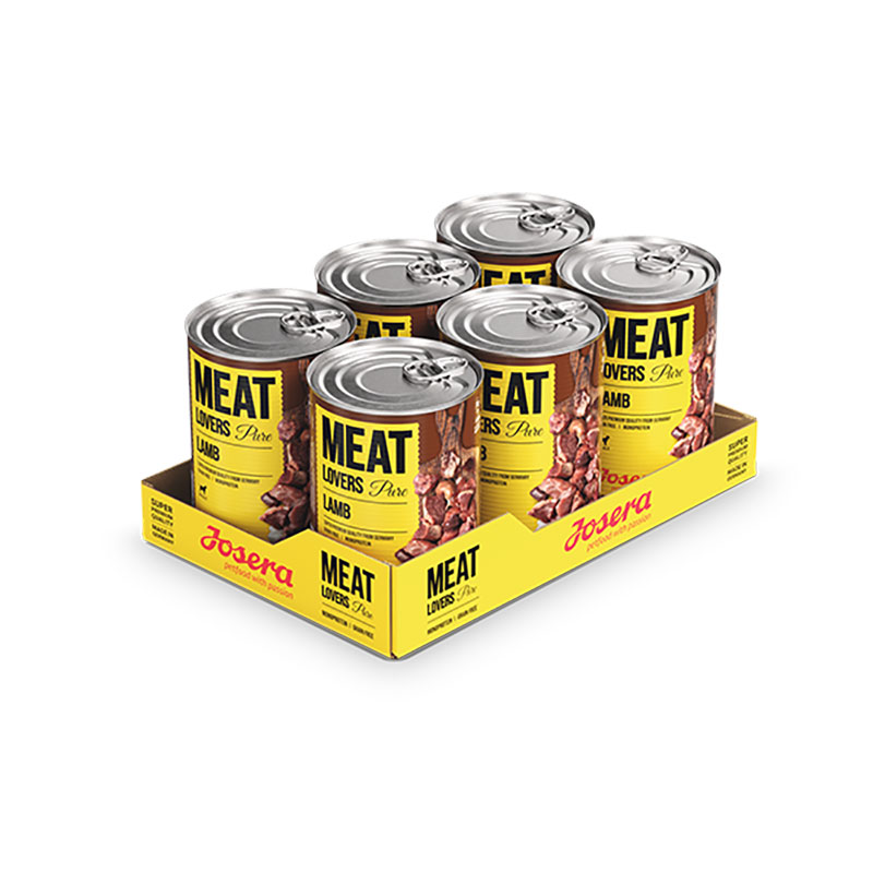 Josera_Meatlovers_Pure_Lamb_6x800g Josera Meat Lovers mokra hrana za pse. Ukusna i sočna monoproteinska konzerva za pse Super Premium kvalitete.